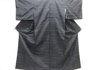 幾何学模様織り出し手織り紬着物